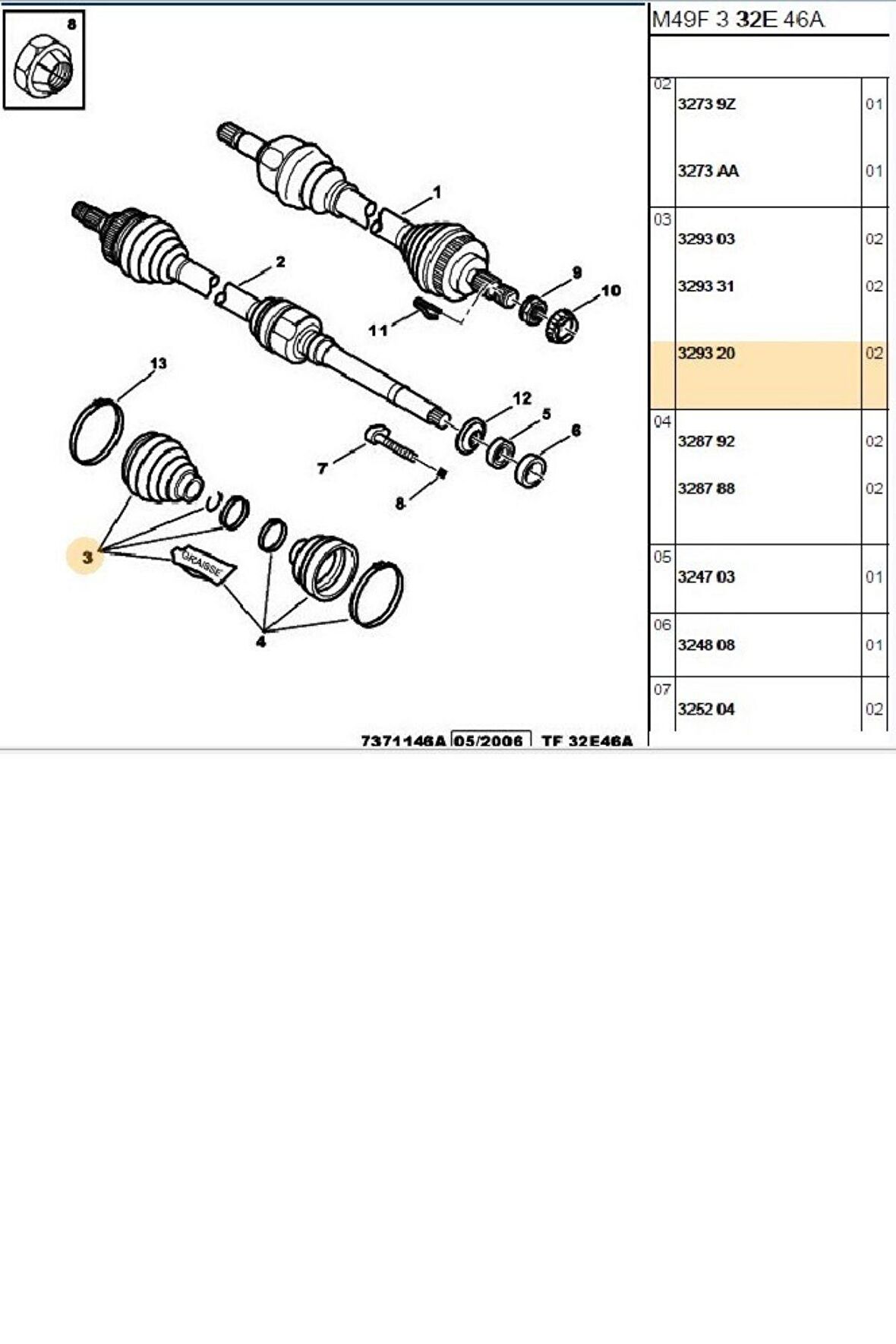 Dış Aks Körüğü 206-307 (Y5518-R58278-3293.20)