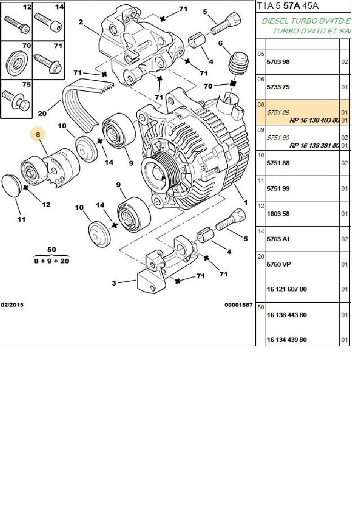 Gergi Kütüğü 206 407 Partner C3 C5 Xsara Berlingo (1613840380-T38371-25405907)