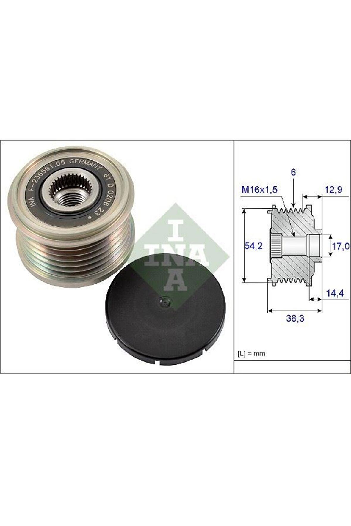 Alternatör Kasnağı 107 207 Ducato (535019410-5705.AS)