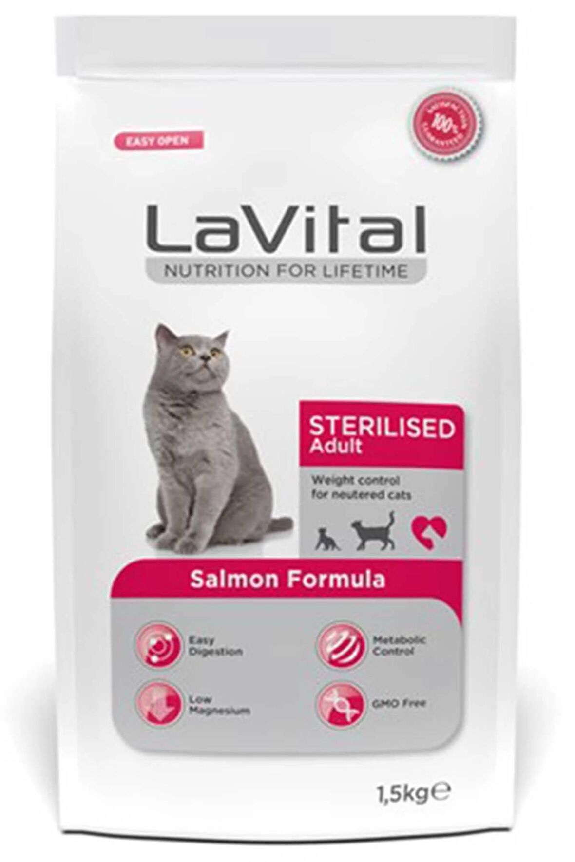 Lavital Sterilised Somonlu 1,5Kg Kısır Kedi Maması Salmon Sterilised Cat Food