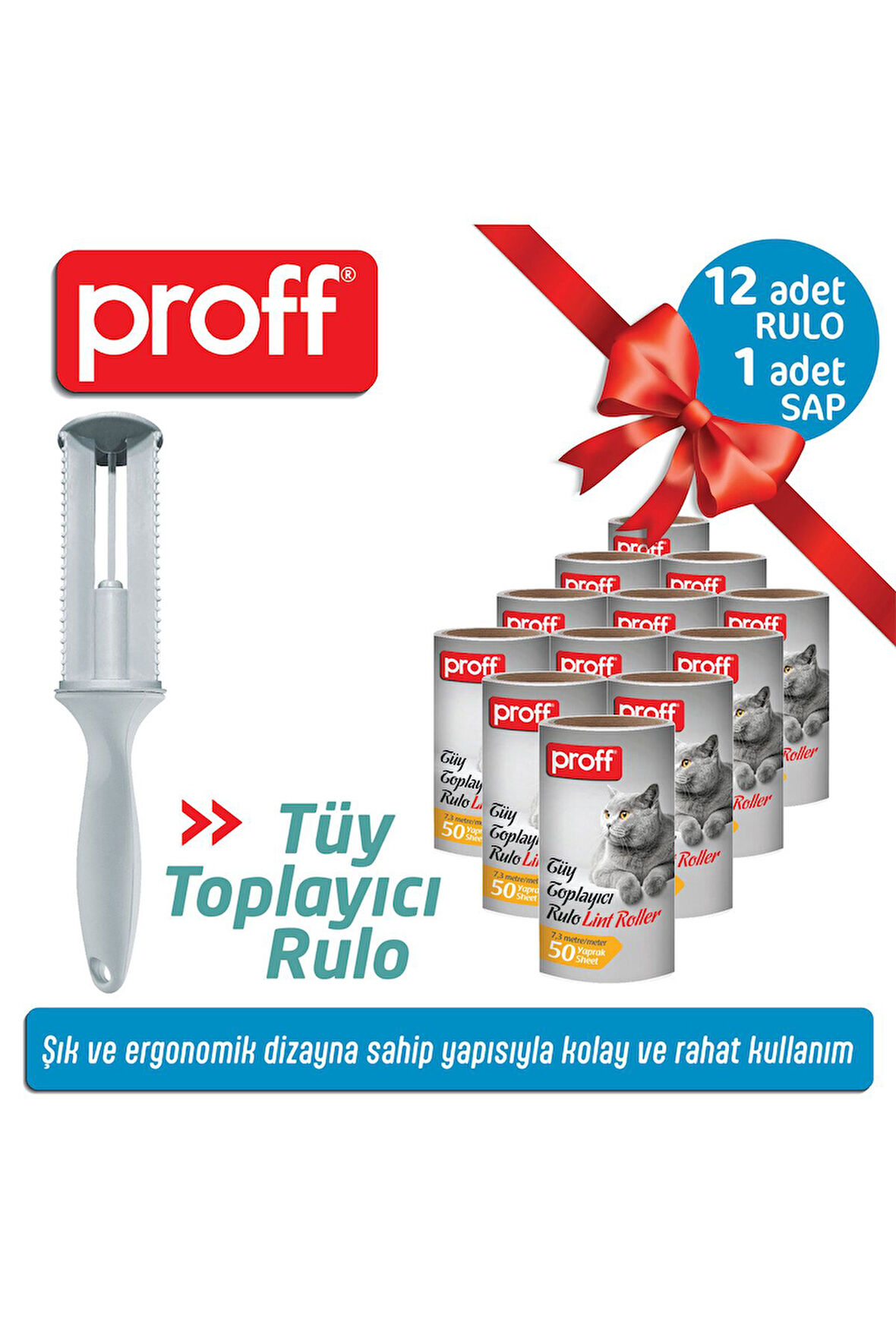 Tüy Toplayıcı 12 Li Yedek Rulo Aparat (12X50 = 600 YAPRAK)