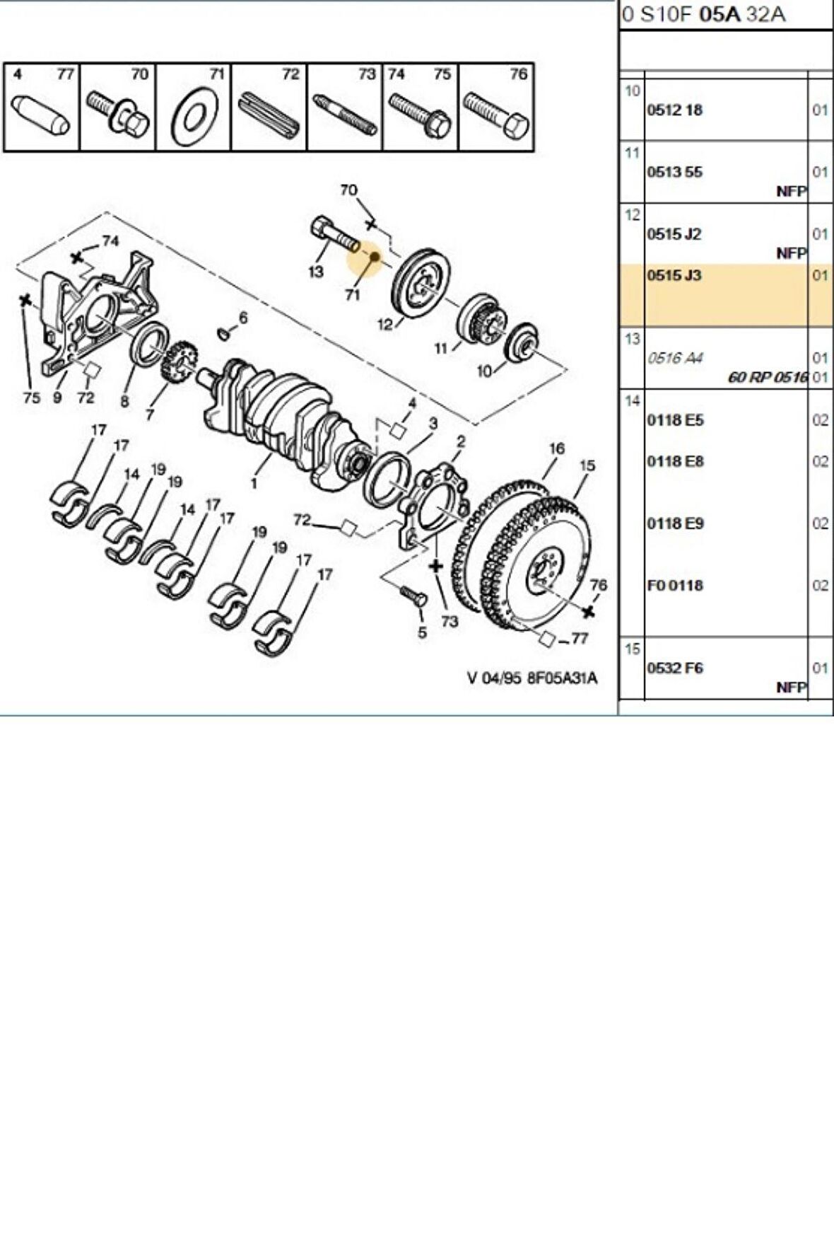 Krank Kasnağı 106 405 Partner Berlingo Saxo (2521512001-0515.J3)