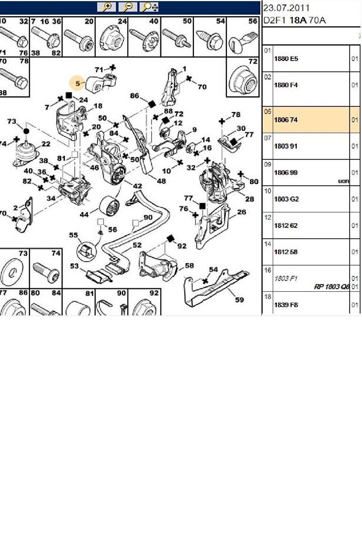 Motor Destek Takozu 406 407 806 (1806.74-R55156-MH13115)