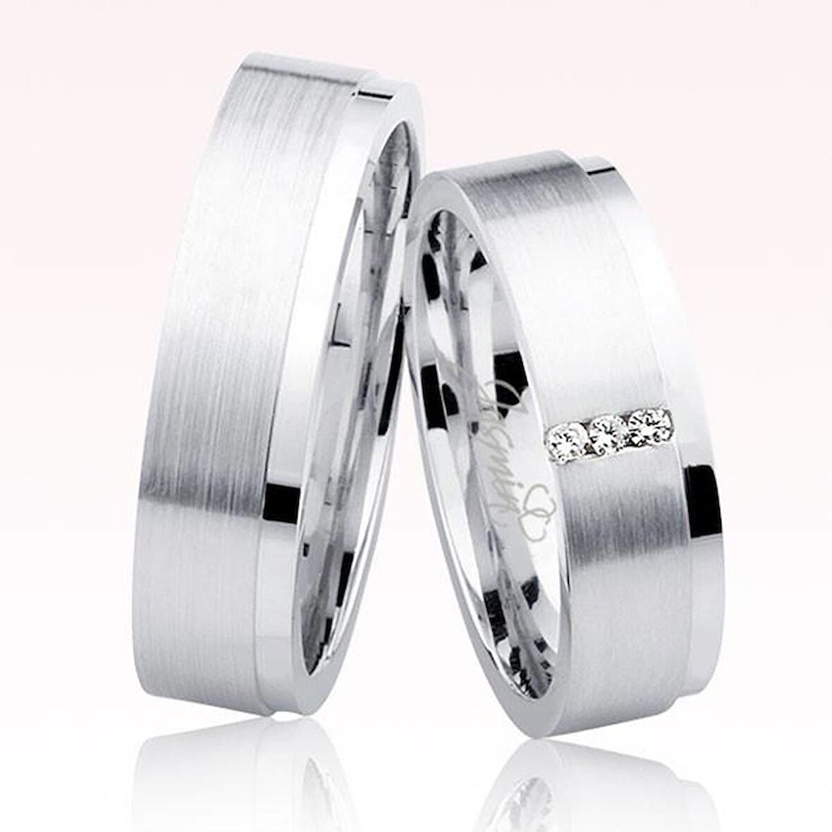 Harem Altın Beyaz Altın Alyans 2602-2