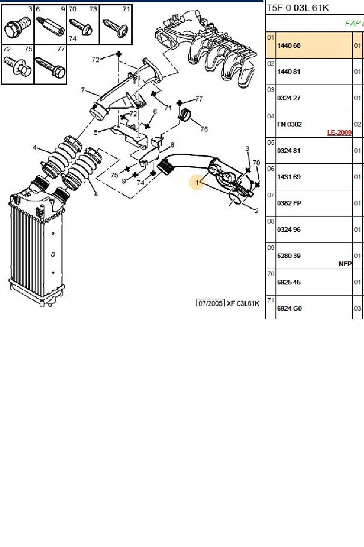 Turbo Susturucu 307 308 5008 Partner Tepee C3 C4 Berlingo (1440.68-Y32159-0400404)