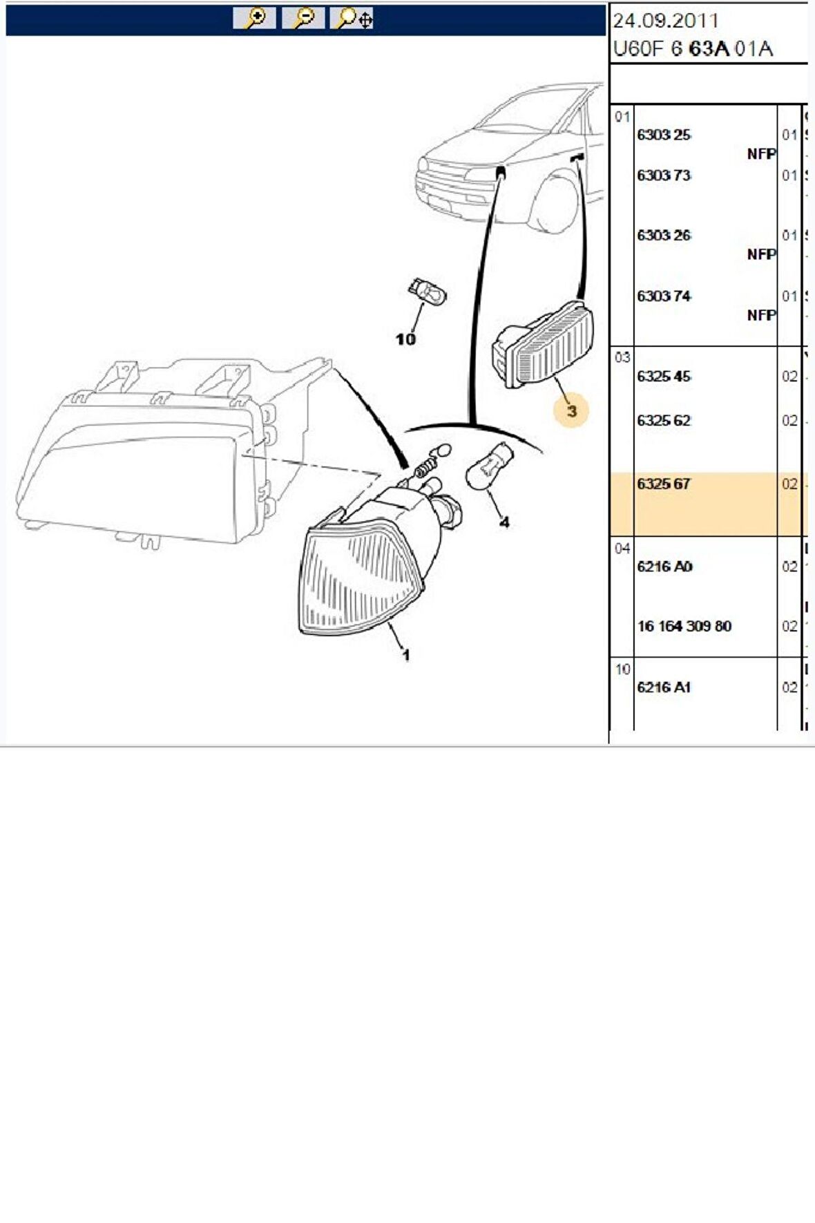 Çamurluk Sinyali 106 306 Partner Berlingo (6325.67-5521403N)