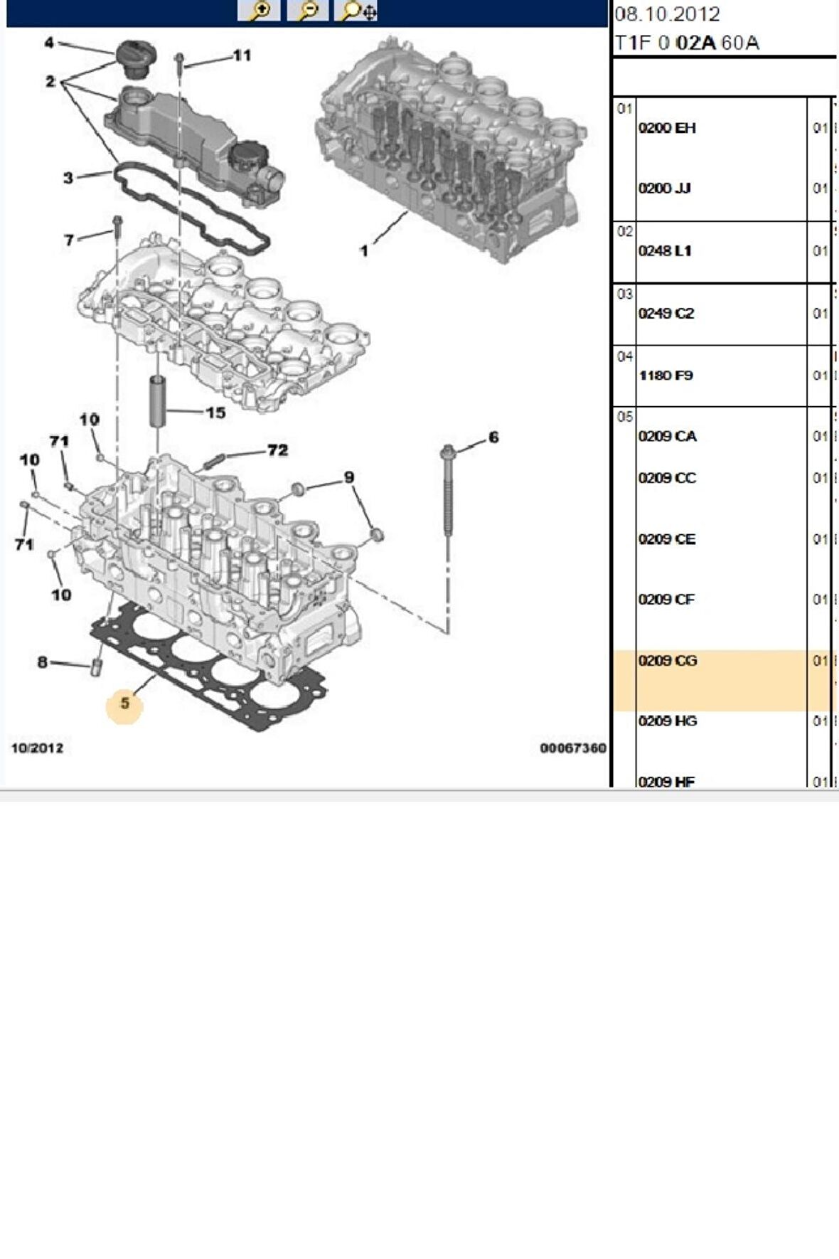 Silindir Kapak Contası 5 Tırnak P.207 307 C4 Partner Tepee(0209.CG-5698.42)