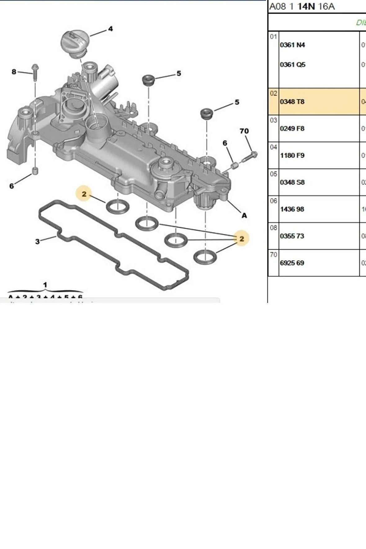 Emme Manifold Oring Takımı Cmax Focus DW6 206 307 (KAY195-ERC148)