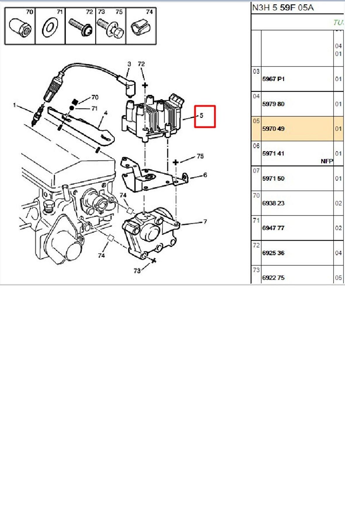 Bobin 106 Saxo (597049-359000601480)