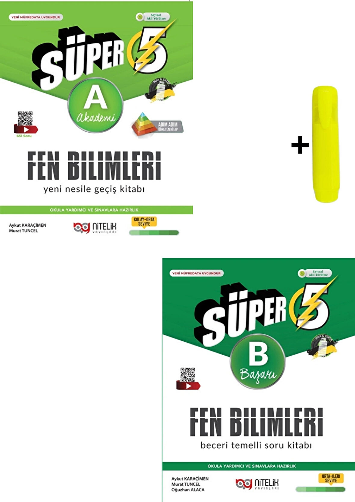 Nitelik Yayınları 5. Sınıf Fen Bilimleri (A) (B) Beceri Temelli Soru Kitabı Seti Yeni