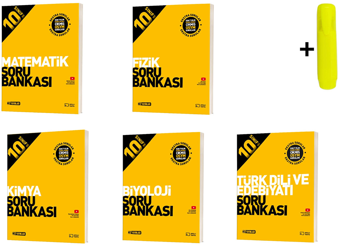 Hız 10. Sınıf Matematik Fizik Kimya Biyoloji Türk Dili Soru Bankası Yeni