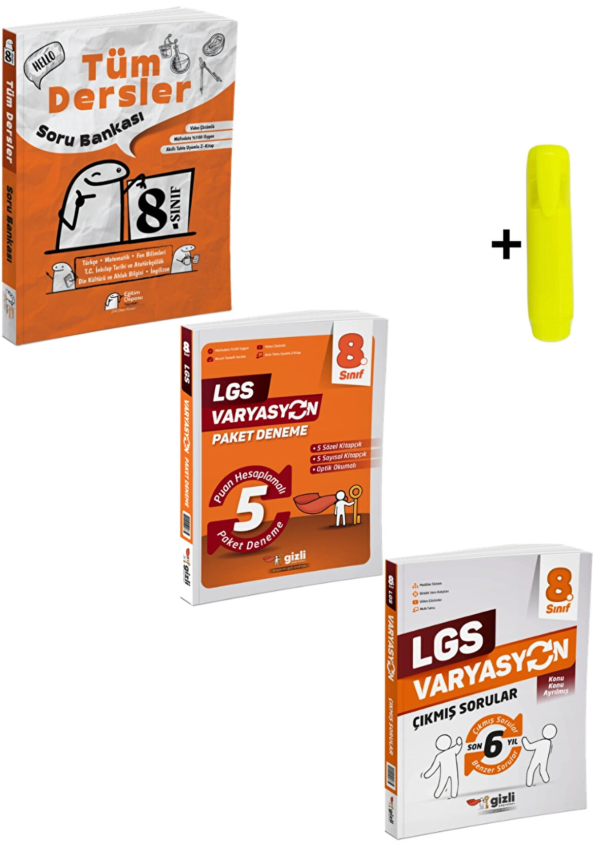 Lgs Varyasyon 5 Li Deneme Çıkmış Sorular Tüm Dersler Seti 3 Kitap Gizli Yayınları