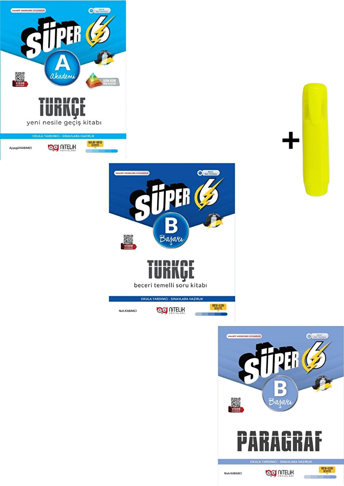 Nitelik Yayınları 6. Sınıf Türkçe (A) (B) Paragraf Beceri Temelli Soru Kitabı Seti Yeni