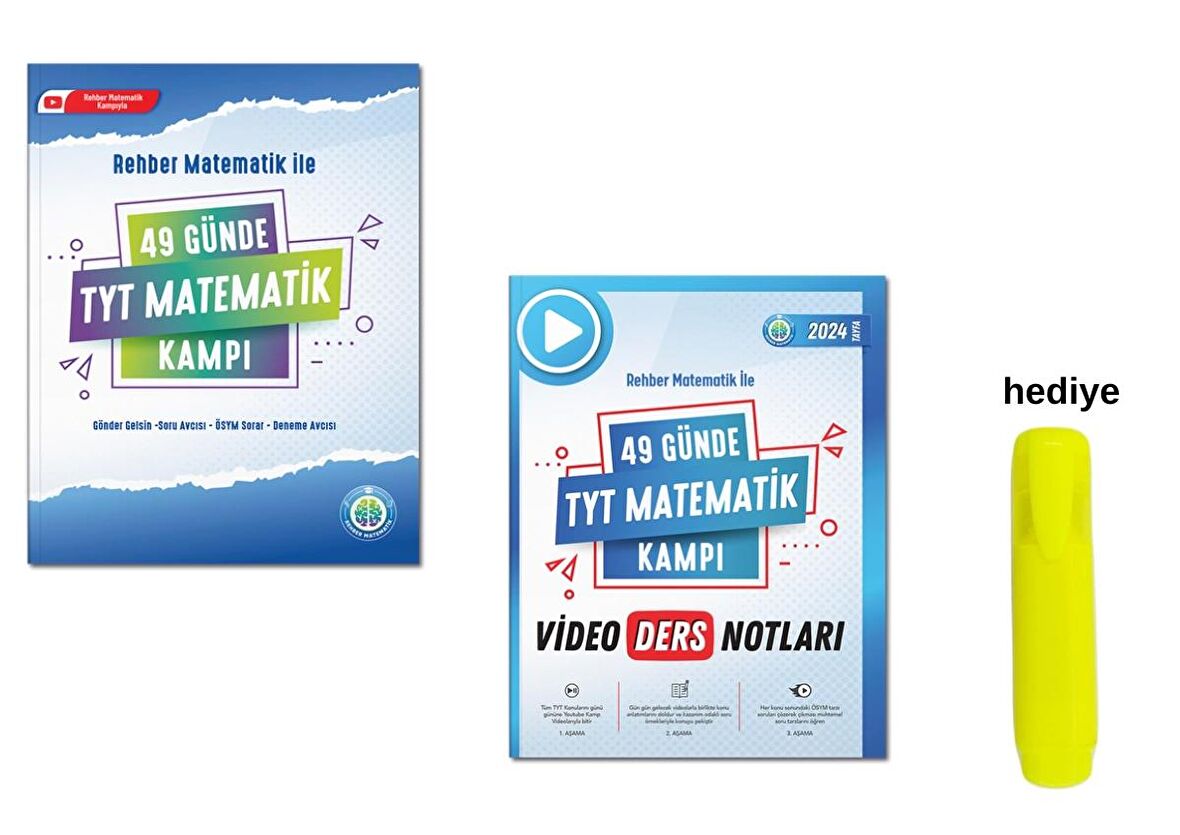 Rehber Matematik 2024 TYT 49 Günde Matematik Kampı 2li Set