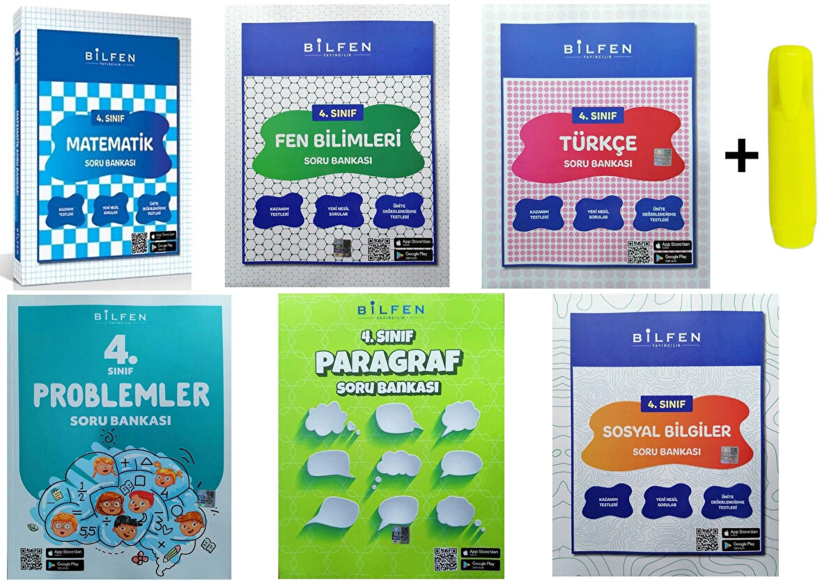 Bilfen Yayınları 4. Sınıf Matematik Fen Türkçe Sosyal Problem Paragraf Soru Seti