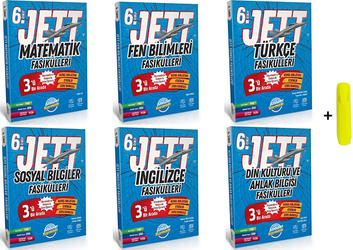 6. Sınıf Jett Tüm Dersler Fasikülleri Matematik Fen Türkçe Sosyal İngilizce Din