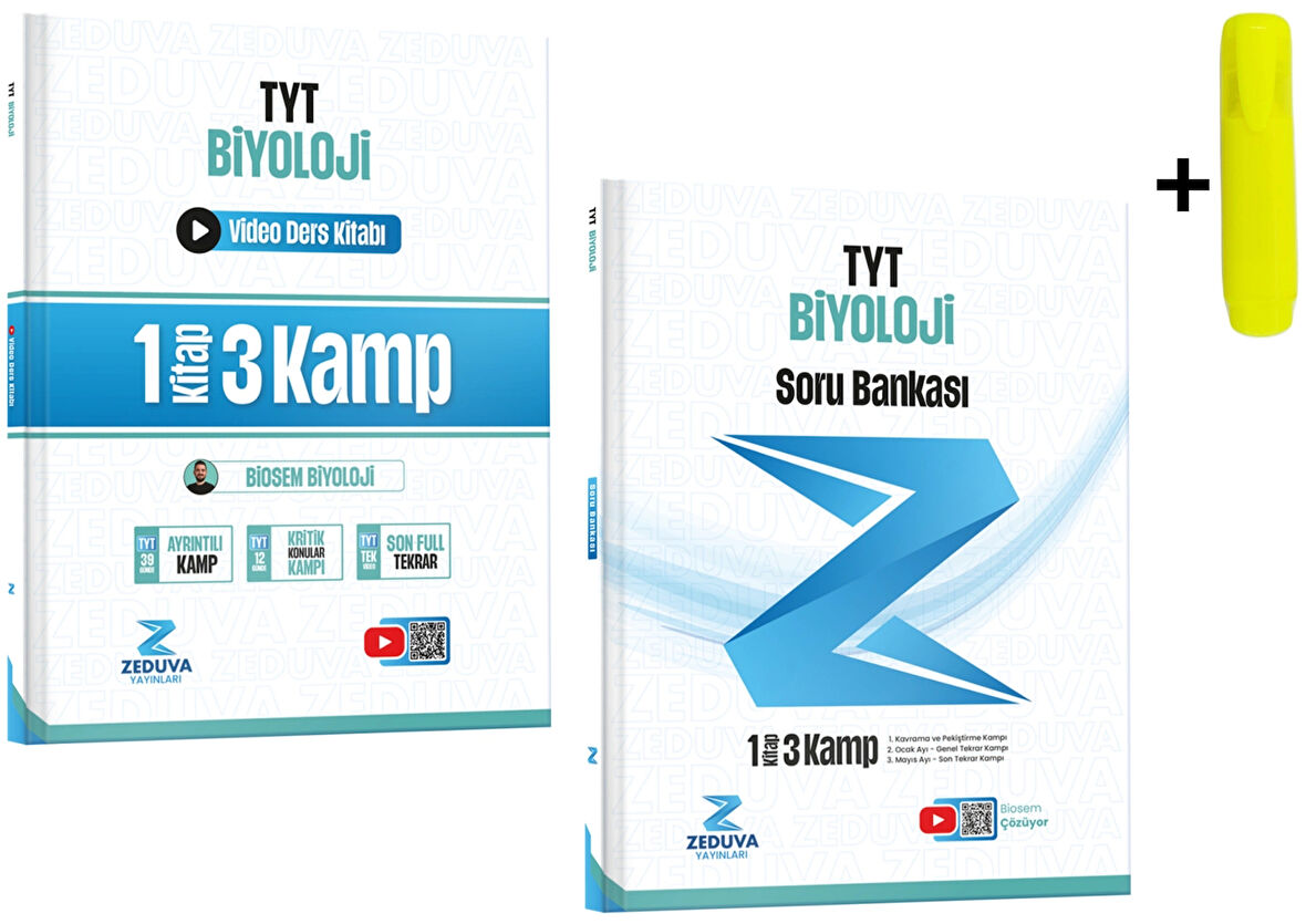 Zeduva Biosem Tyt Biyoloji 1 Kitap 3 Kamp Video Ders Ve Soru Kitabı