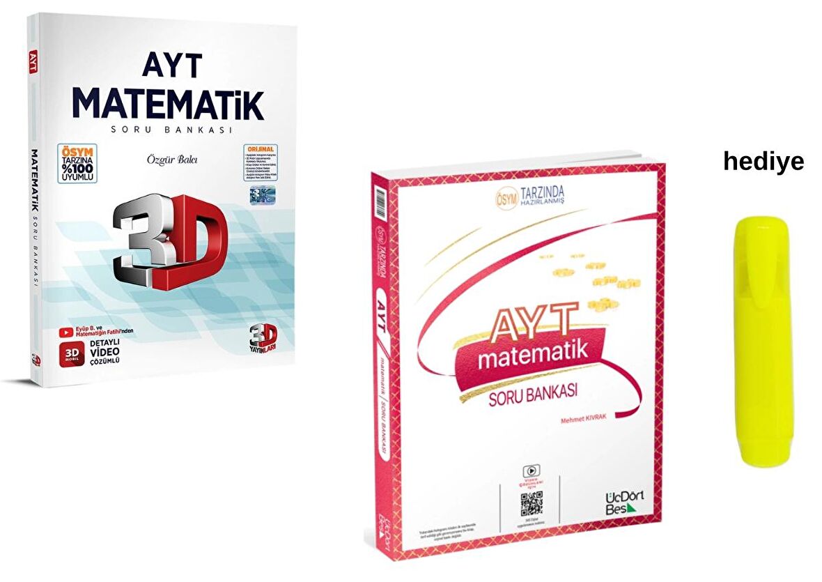 3D Ve Üçdörtbeş Ayt Matematik Soru Bankası Seti Yeni