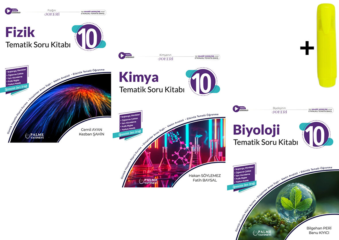 Palme Yayıncılık 10. Sınıf Joker Fizik Kimya Biyoloji Soru Kitabı Yeni
