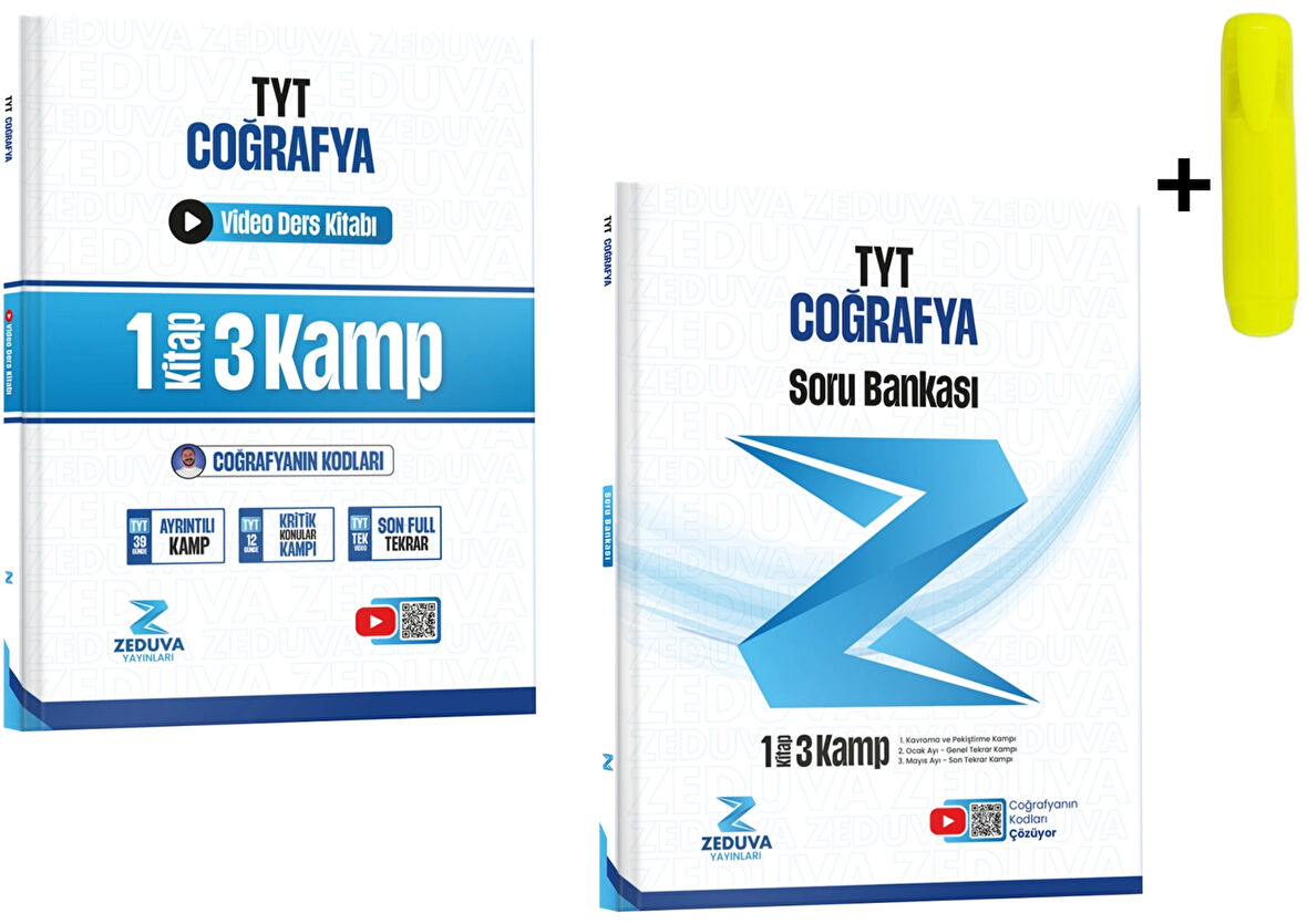 Zeduva Coğrafyanın Kodları TYT Coğrafya 1 Kitap 3 Kamp Video Ders Kitabı Ve Soru Bankası