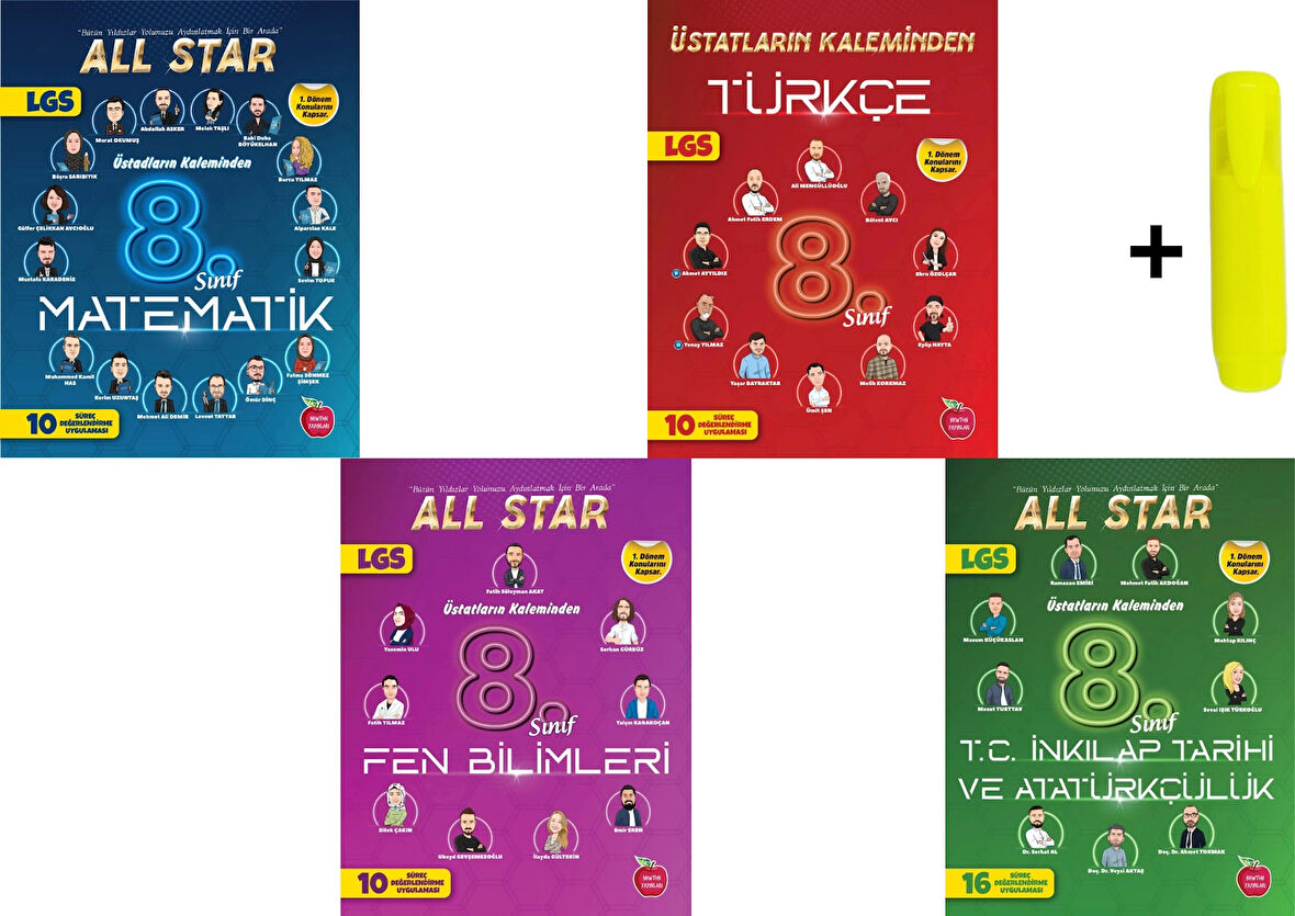 Newton Yayınları 8.Sınıf Matematik Fen Türkçe İnkılap 1.Dönem Süreç Değerlendirme Denemesi Yeni