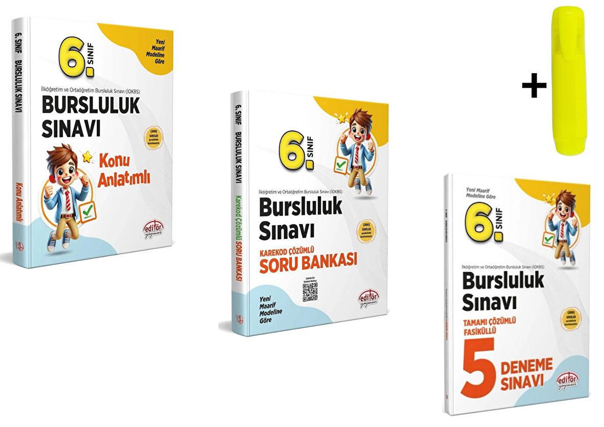 6. Sınıf Bursluluk Sınavı Konu Soru Deneme Seti Editör Yayınları