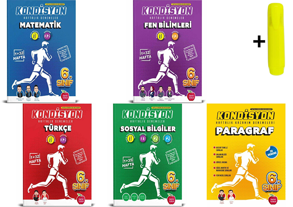 Newton 6.Sınıf Kondisyon Matematik Fen Türkçe Sosyal Paragraf Haftalık Kazanım Denemeleri Yeni