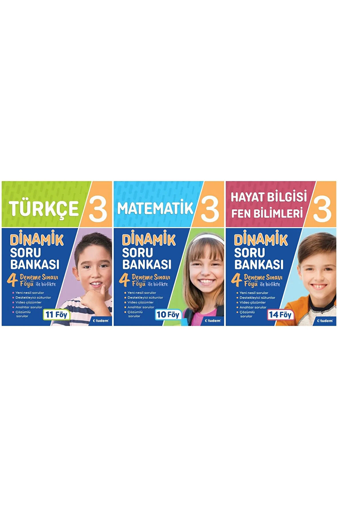 3. Sınıf Dinamik 3'lü Set (TÜRKÇE MATEMATİK HAYAT B. & FEN B.)