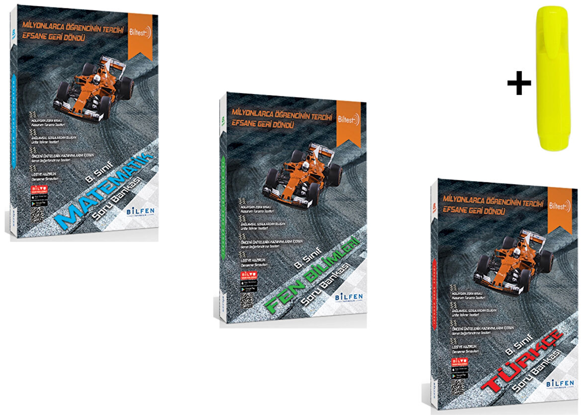 Bilfen Yayınları 8. Sınıf Biltest Matematik Fen Türkçe Seti