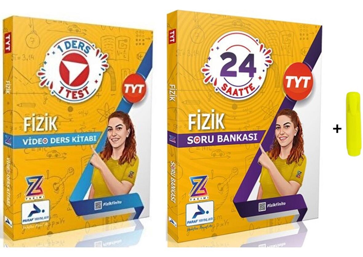 PRF Yayınları Paraf Z Takımı Tyt Fizik Video Ders Anlatım Ve Soru Kitabı 2'li Set
