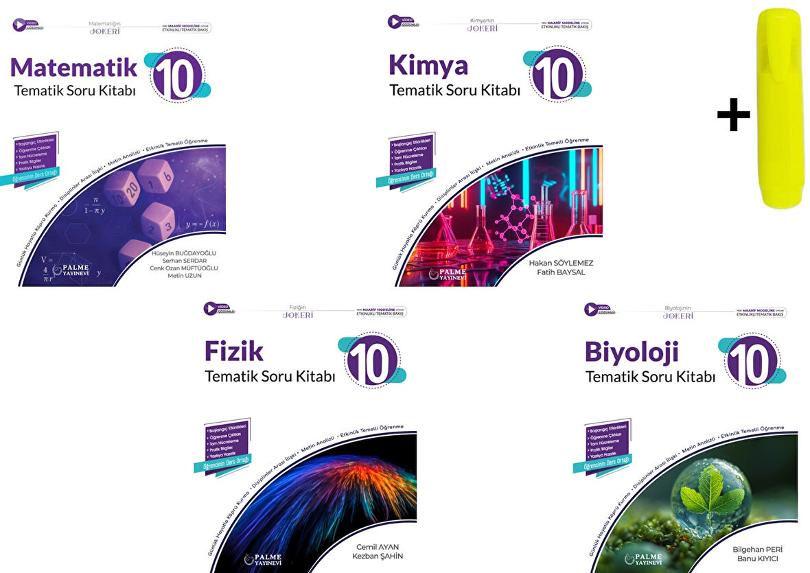 Palme Yayıncılık 10. Sınıf Joker Matematik Fizik Kimya Biyoloji Soru Kitabı Yeni
