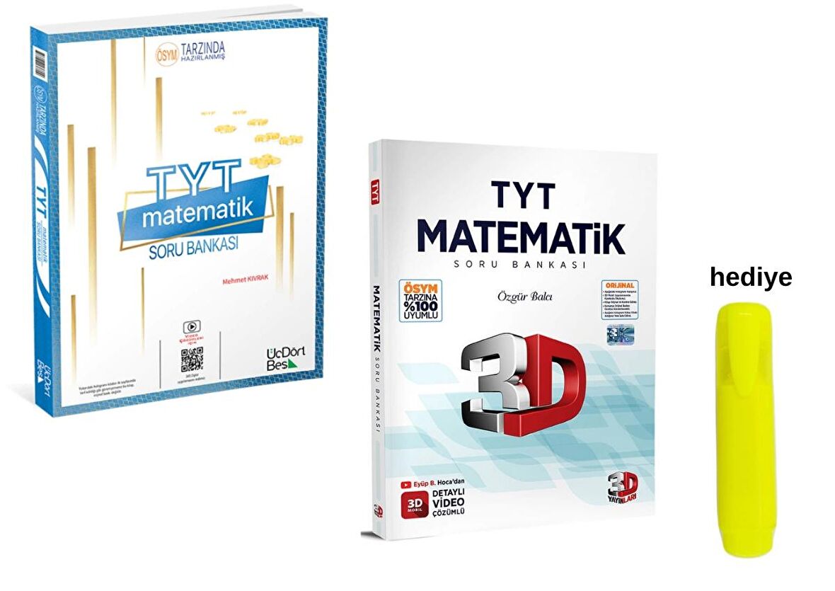 3D ve Üçdörtbeş TYT Matematik Soru Bankası