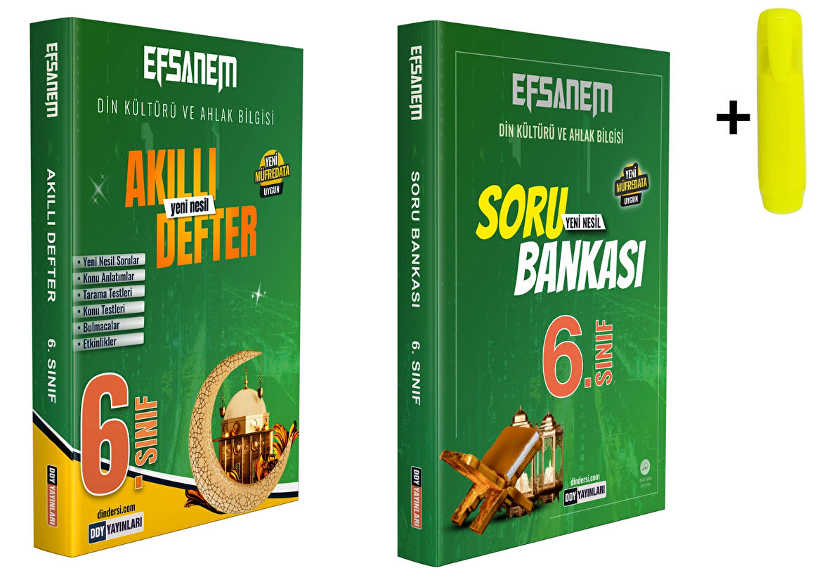 DDY 6.Sınıf Din Kültürü ve Ahlak Bilgisi Efsane Yeni Nesil Akıllı Defter Ve Soru Bankası