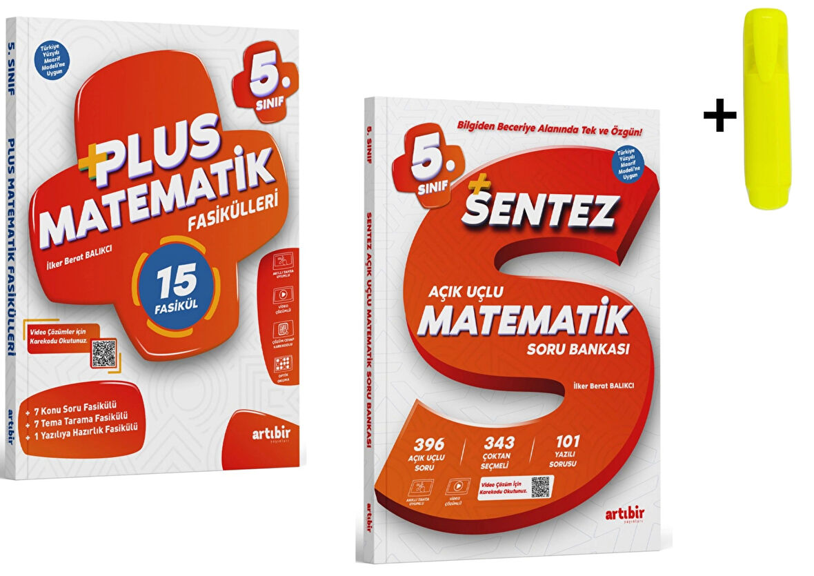 Artıbir Yayınları 5.Sınıf Plus Matematik 15 Fasikül Ve Sentez Soru Bankası