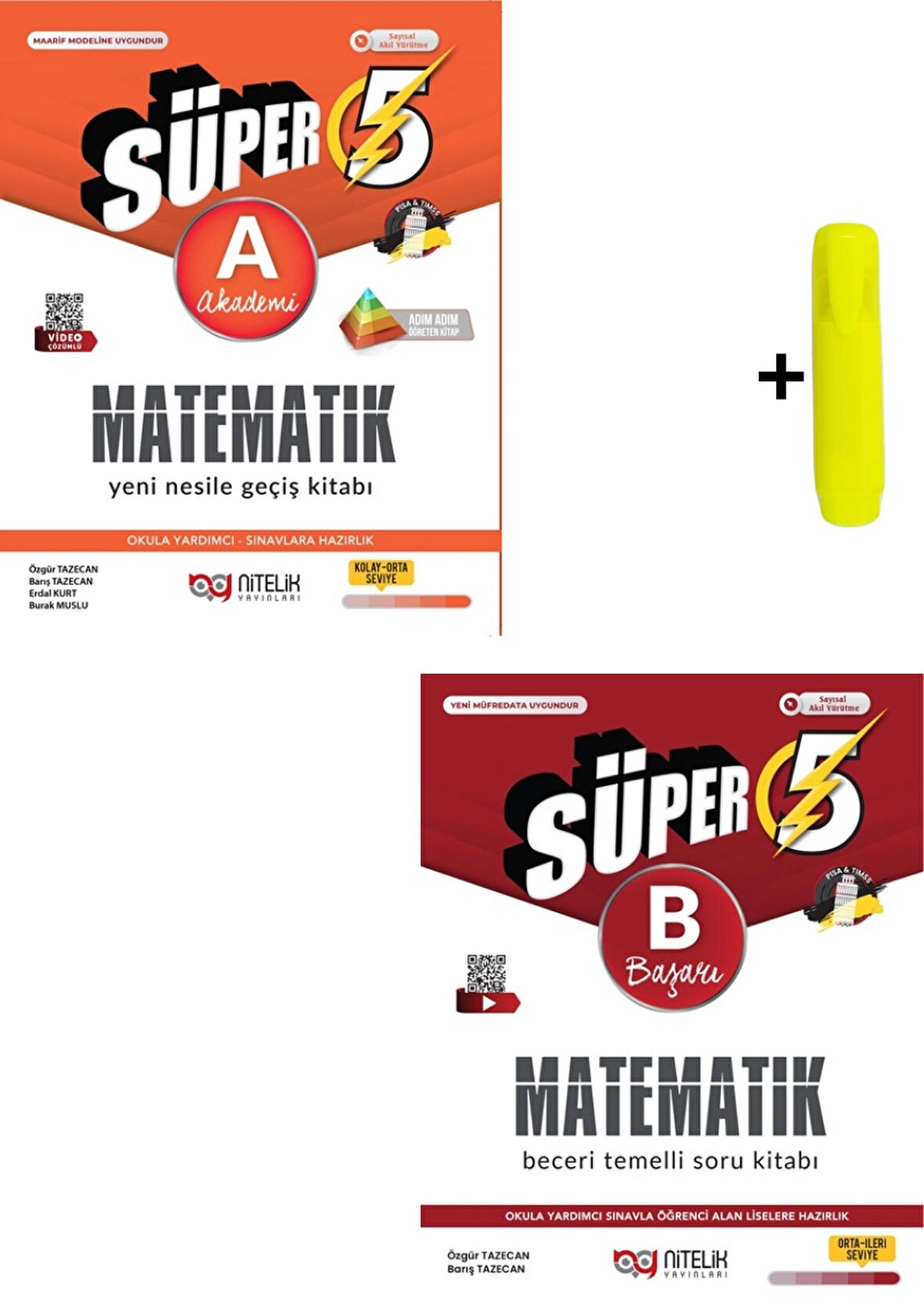 Nitelik Yayınları 5. Sınıf Matematik (A) (B) Beceri Temelli Soru Kitabı Seti Yeni
