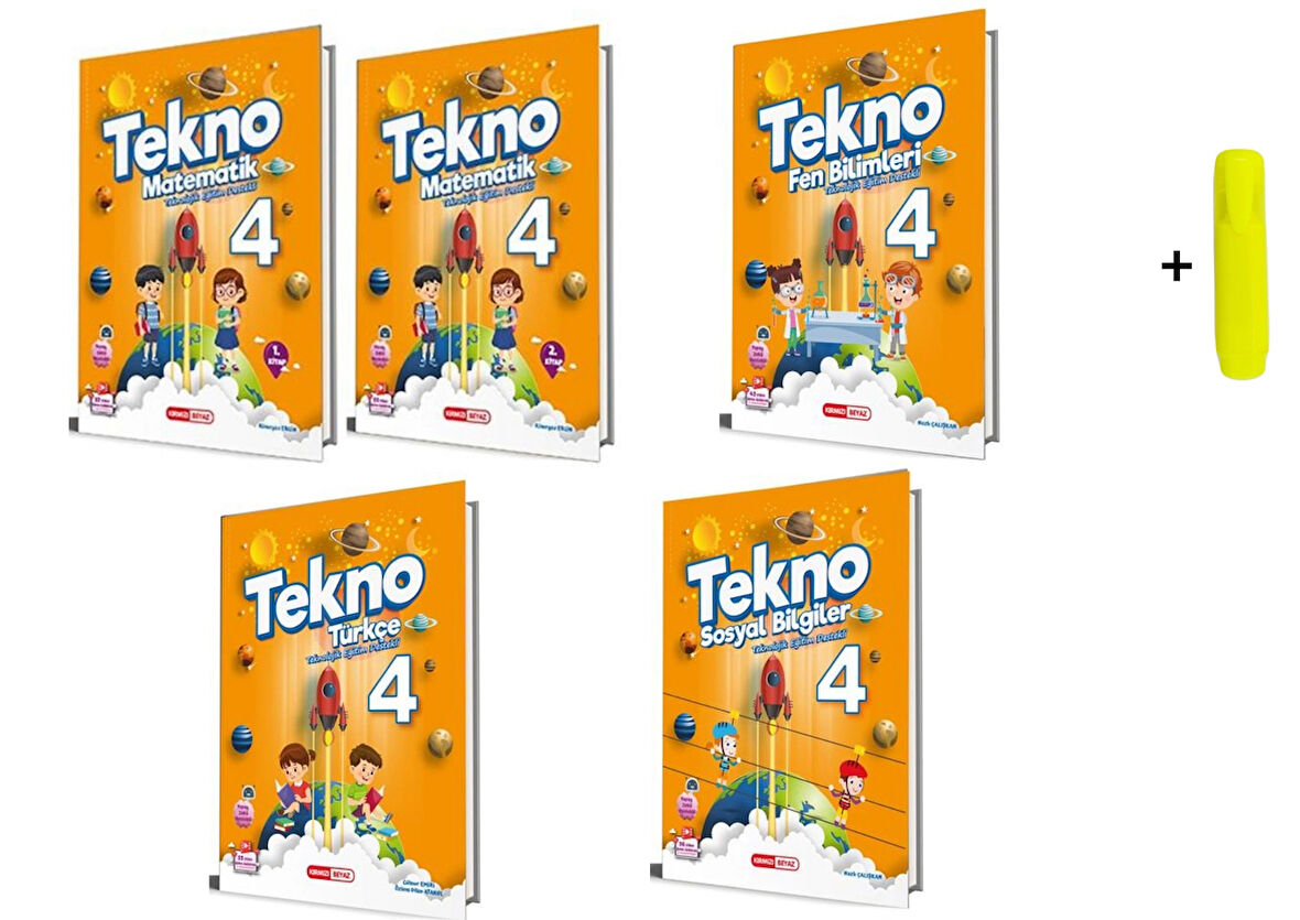 ı 4. Sınıf Tekno Matematik Fen Türkçe Sosyal Bilgiler Seti