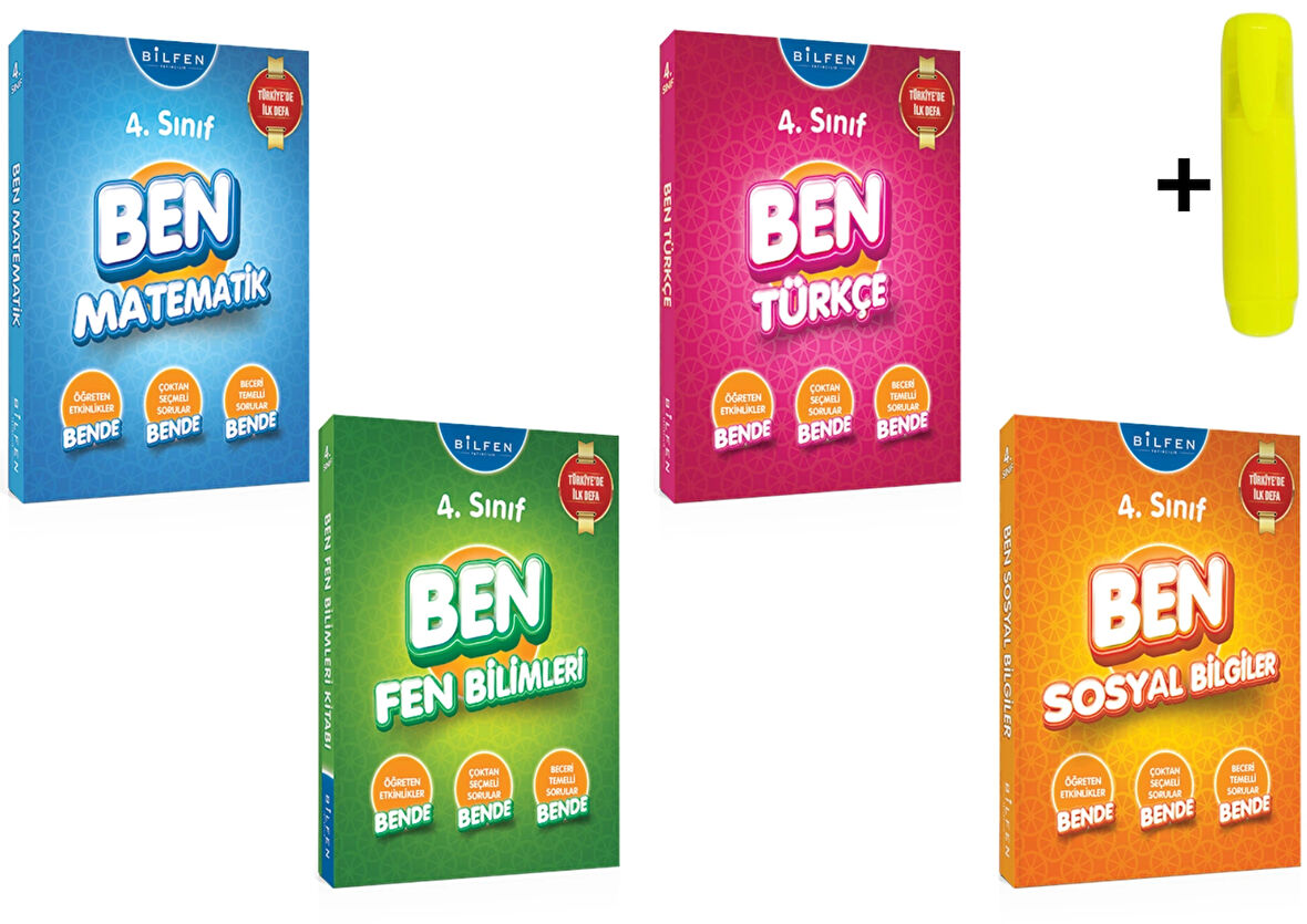 Bilfen Yayınları 4.sınıf Ben Matematik Fen Türkçe Sosyal Etkinlik Kitabı Seti
