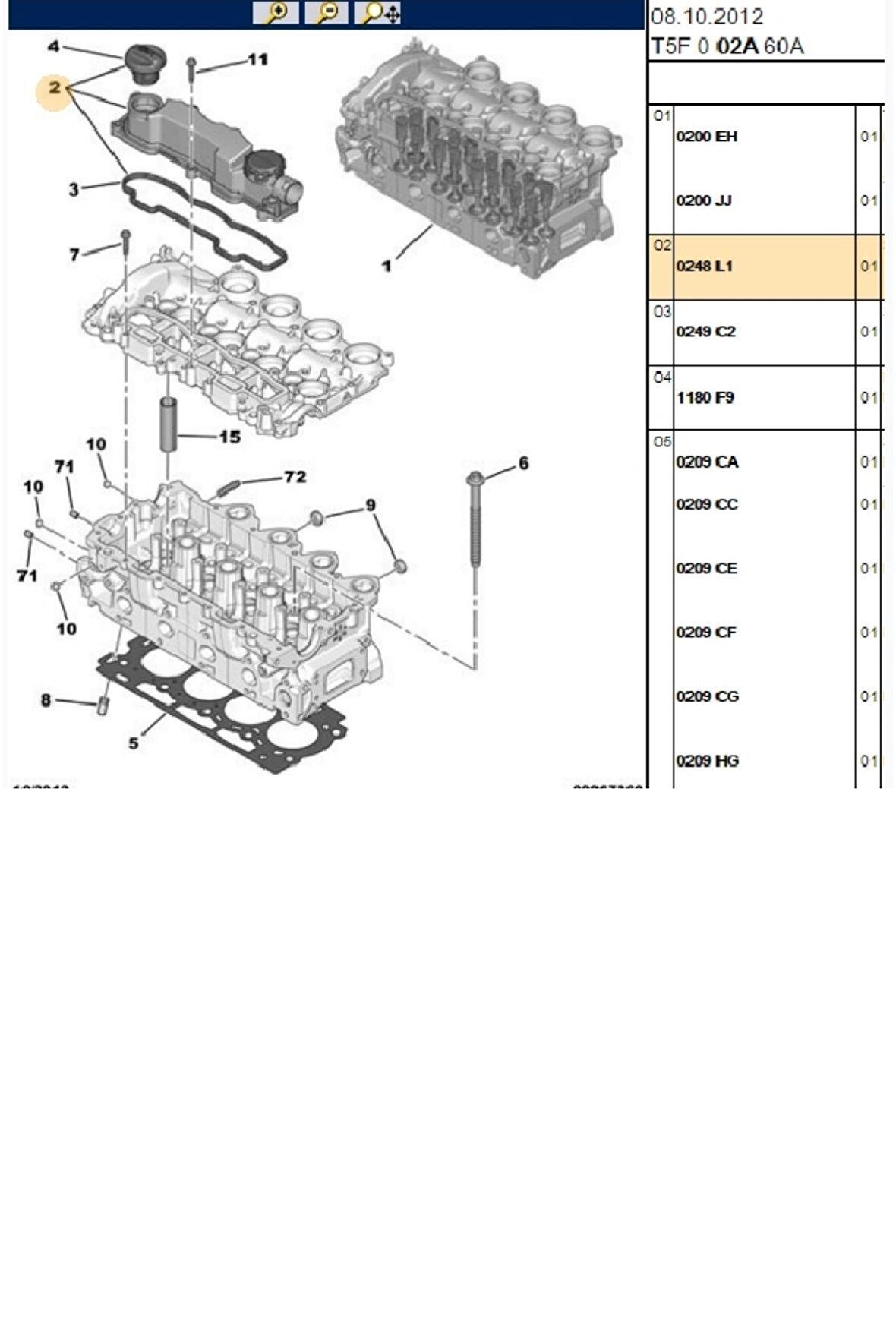 Subap Kapak 206 207 307 C2 C3 Berlingo (0248L1)