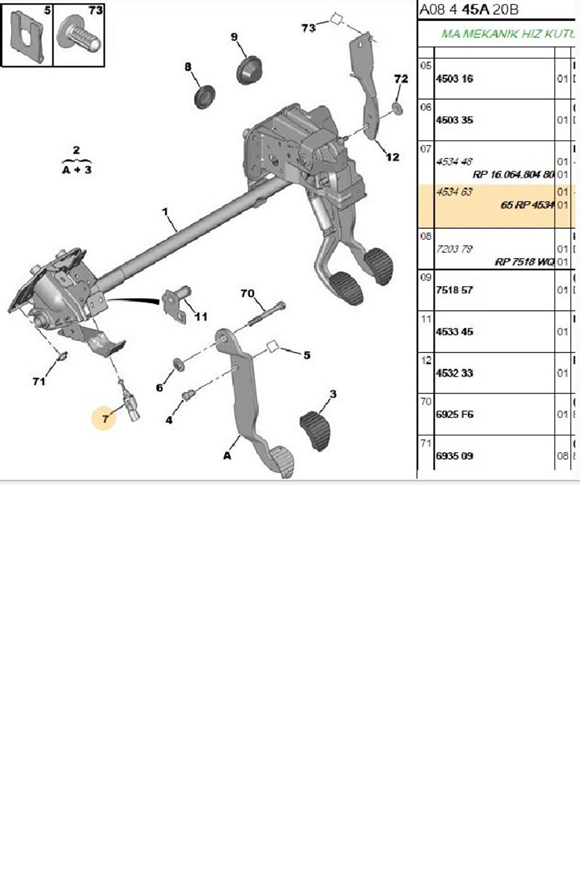 Fren Müşürü  C3 207 307 Rcz C4 C5 DW10(453465)