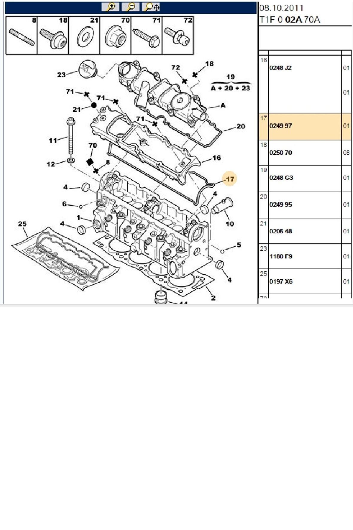 Üst Kapak Contası Partner Berlingo Xsara DW8 (713435300-JM5089-024997)