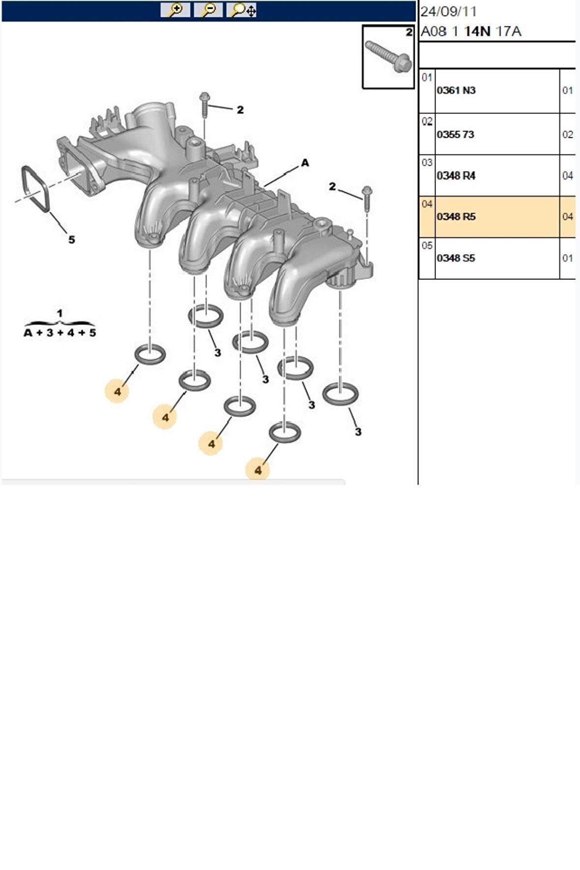 Emme Manifold Contası Küçük 307 407 DW6 (0348R5)