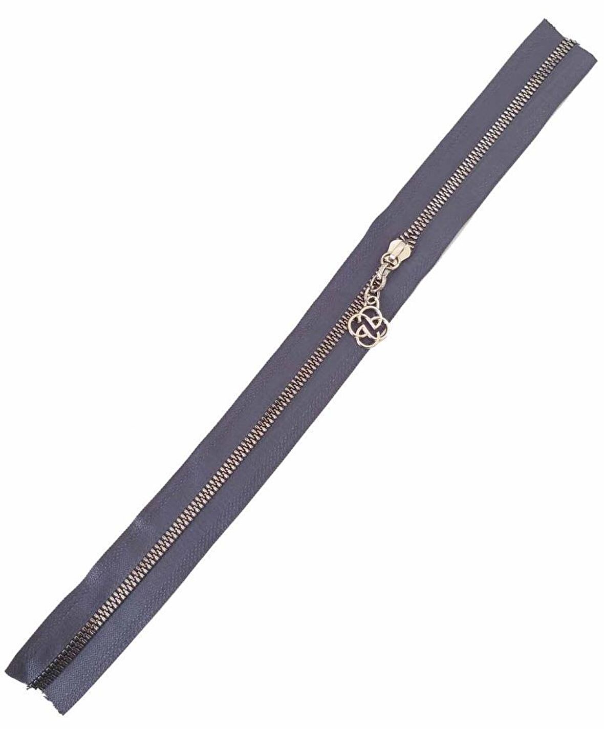 Başlıklı Fermuar 30 cm Gümüş Metal Gri