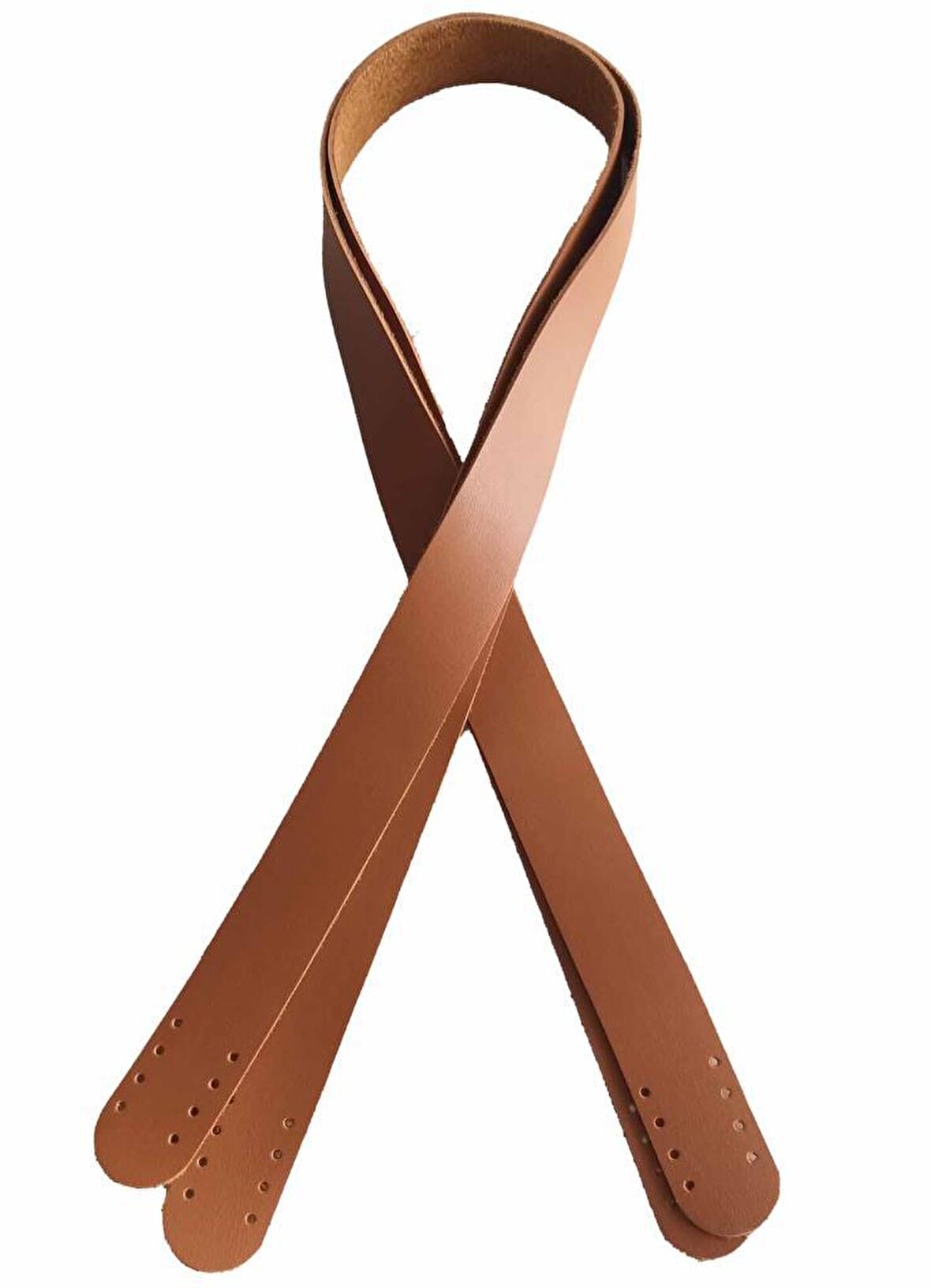 70x2.4 cm, Tek Kat Suni Deri Taba Renk Çift Sap