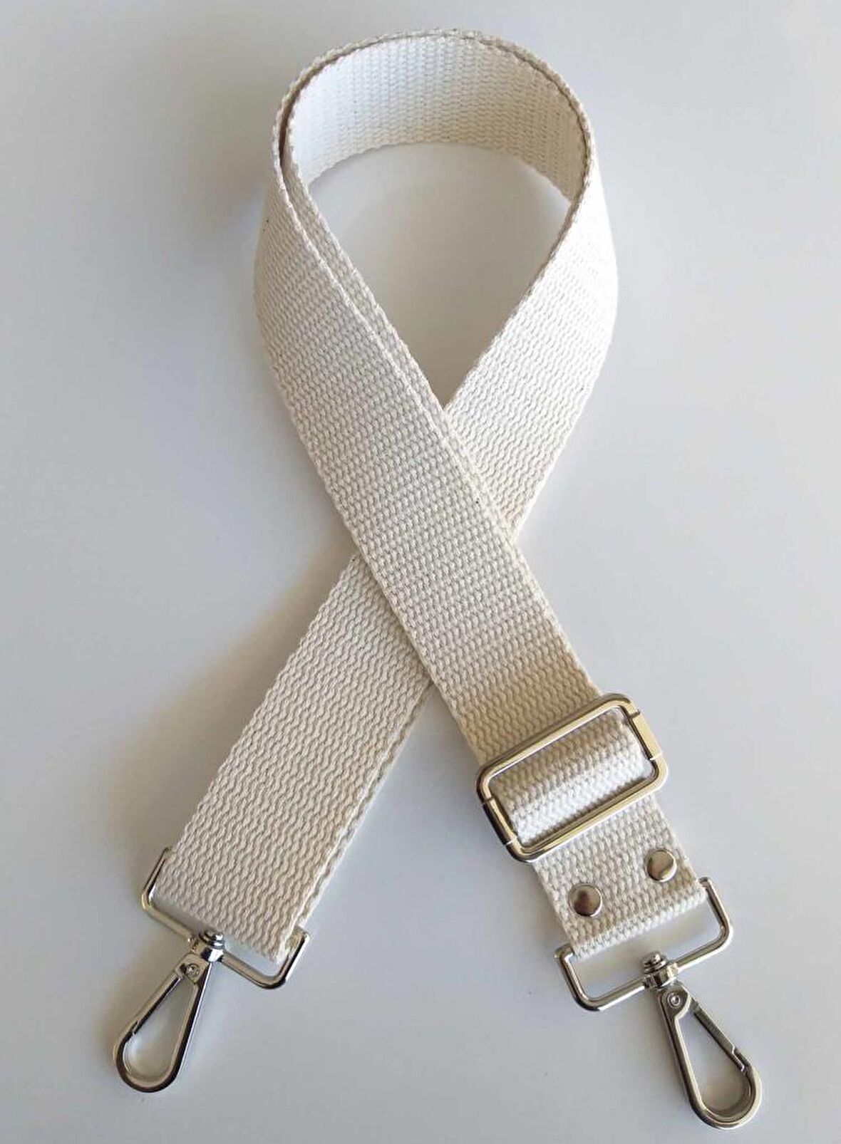 Pamuklu Kolon 120x4 Cm Gümüş Metal Krem Renk