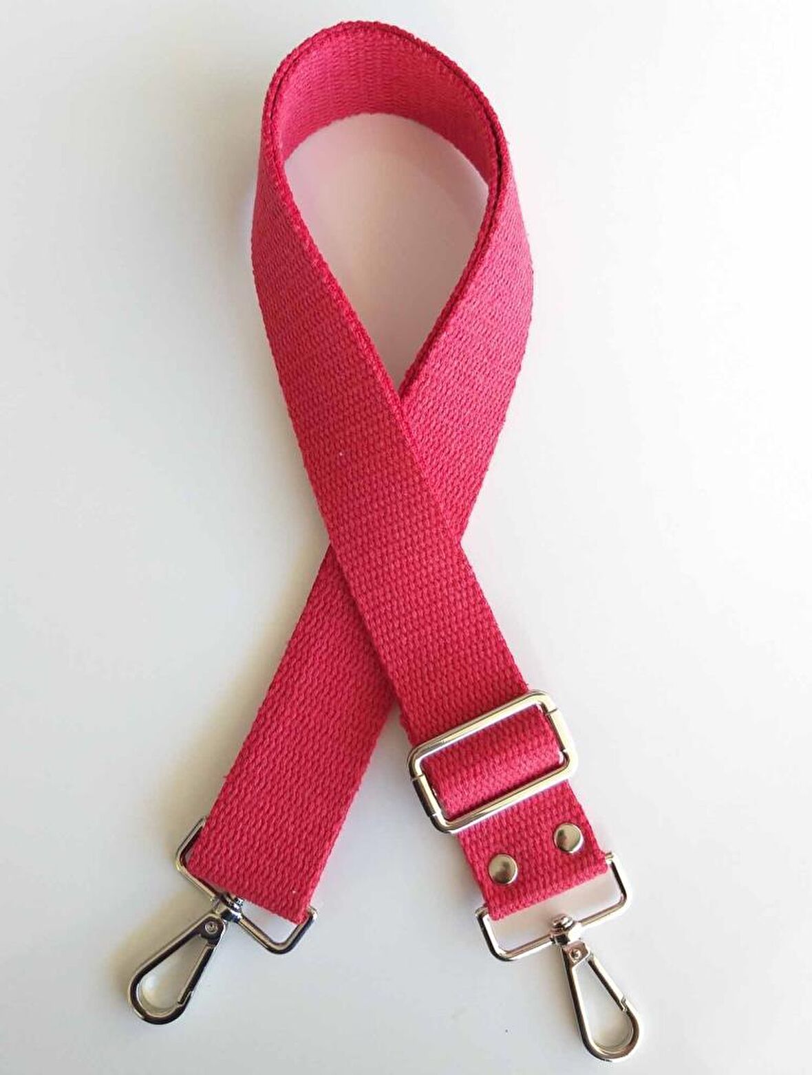 Pamuklu Kolon 120x4 Cm Gümüş Metal Kırmızı