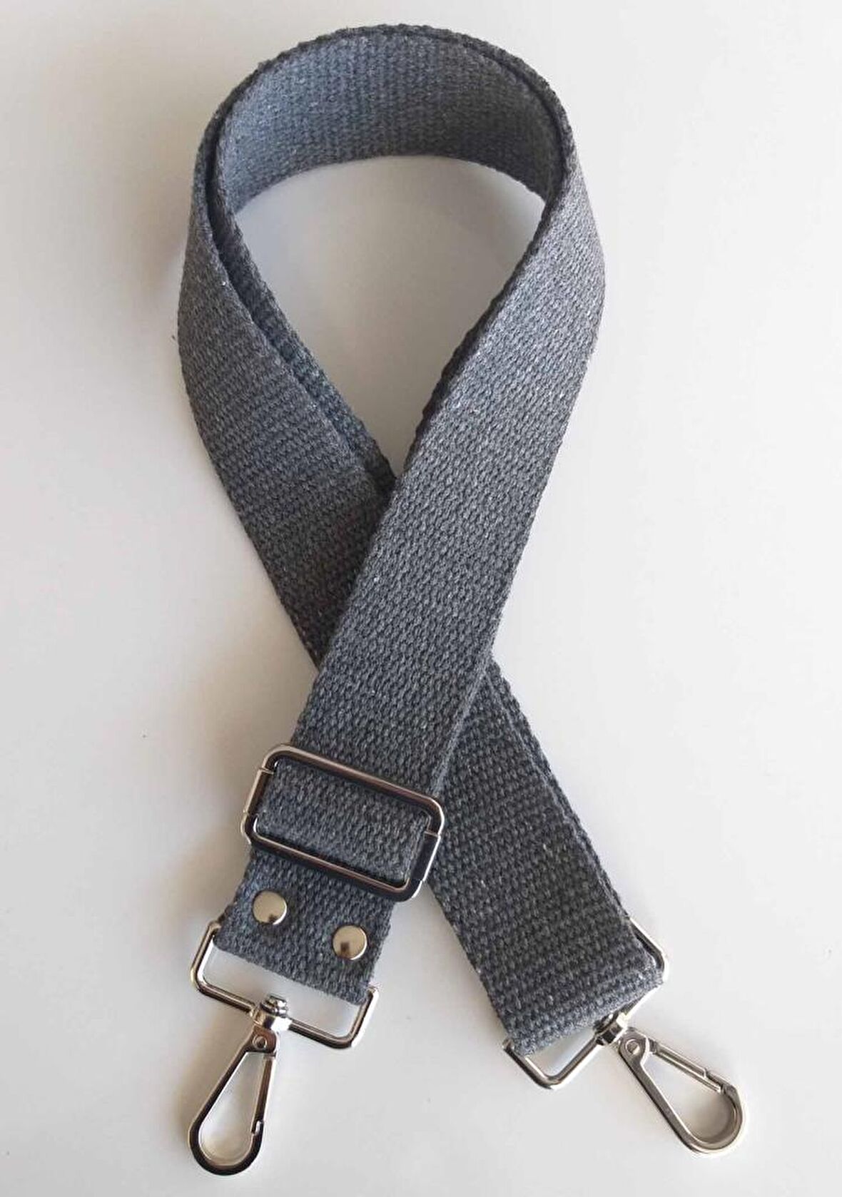 Pamuklu Kolon 120x4 Cm Gümüş Metal Koyu Gri