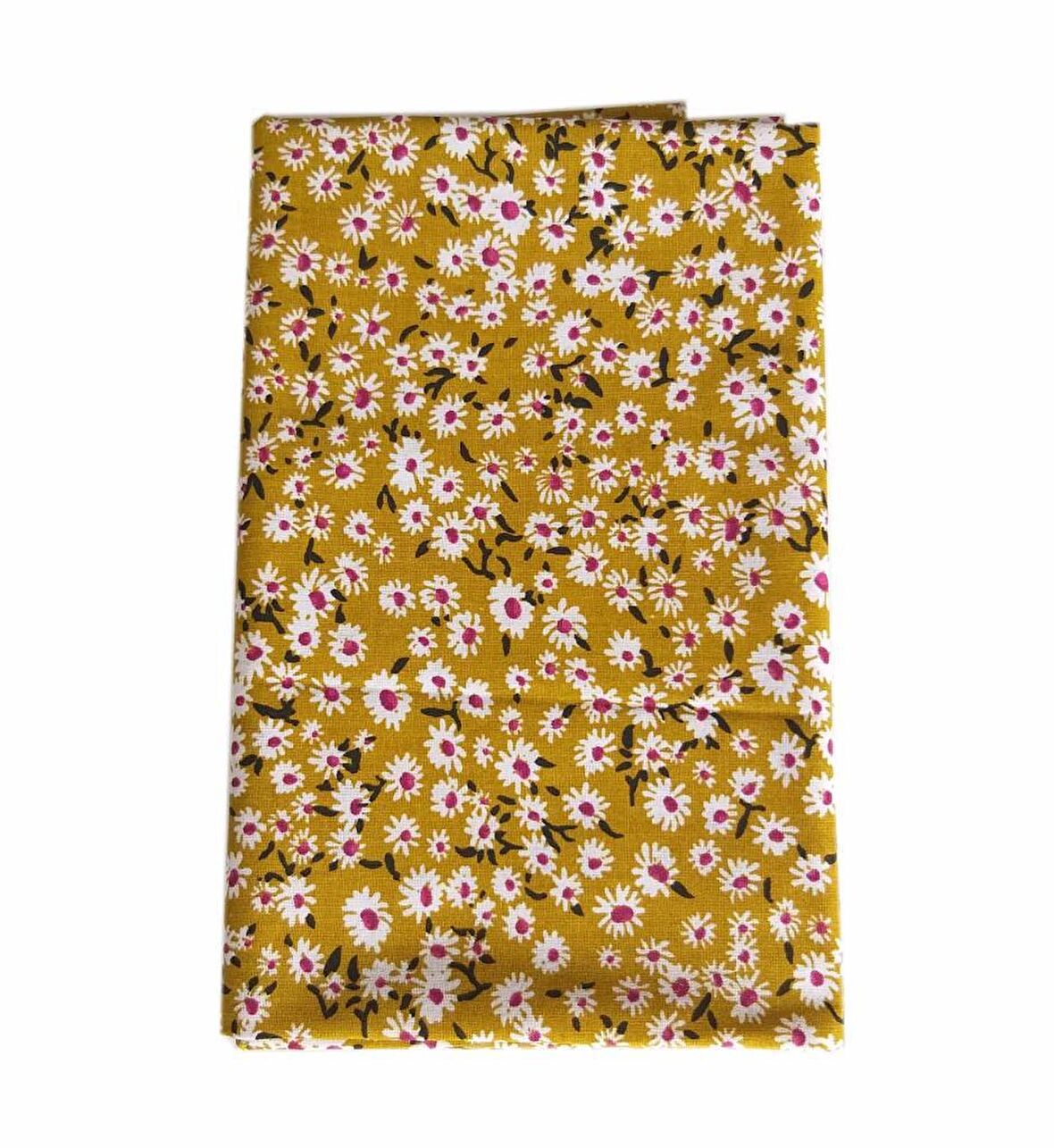 80x50 cm Pamuklu Astarlık Kumaş Minik Papatya