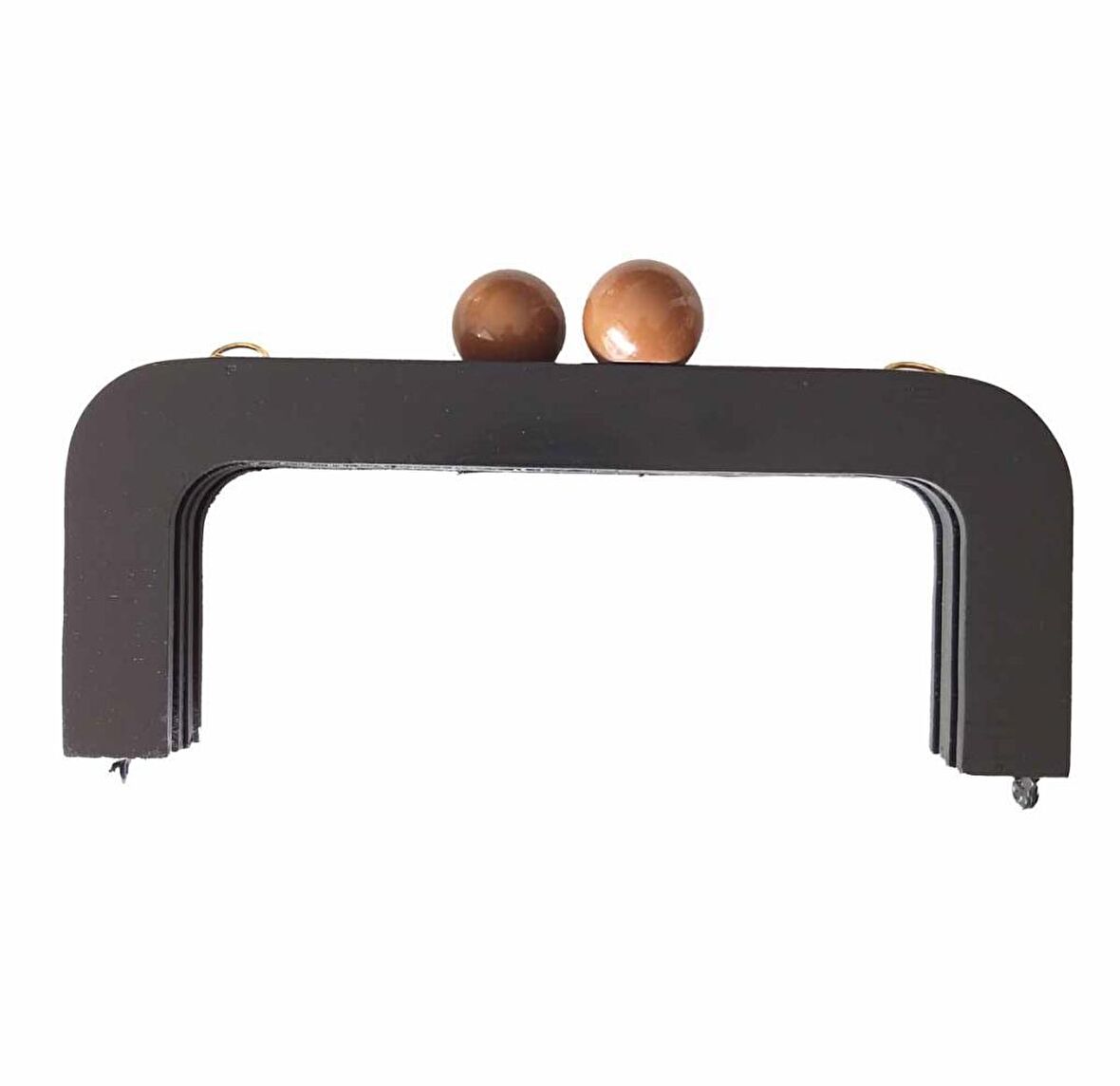 Ahşap Çanta Bursu Dikdörtgen Siyah Renk 20 cm