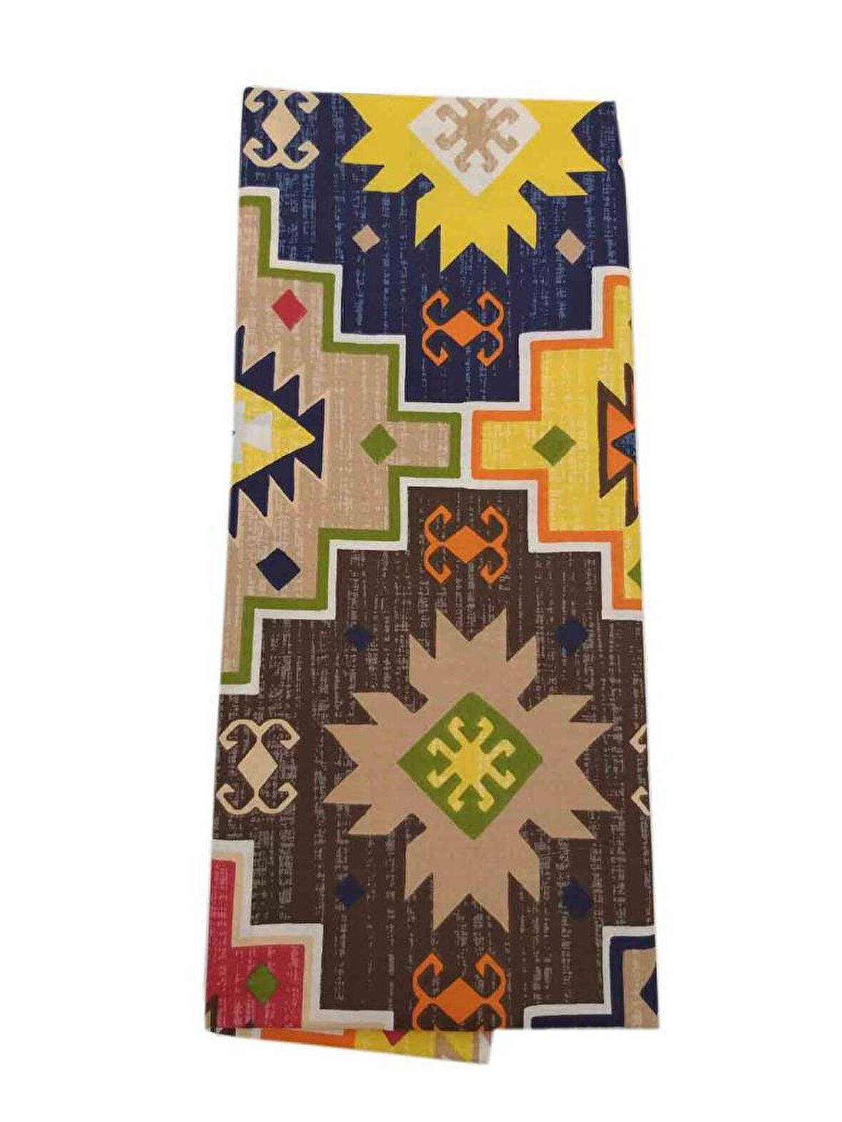 120x50 cm Pamuklu Astarlık Kumaş Kilim Desen Sarı Ton