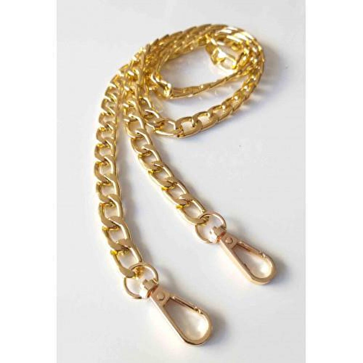 Light Gold Klasik İnce Zincir Kancalı 120 cm